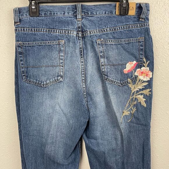 Nautica Jeans Floral Denim Jeans Size 10 EUC - Picture 6 of 7